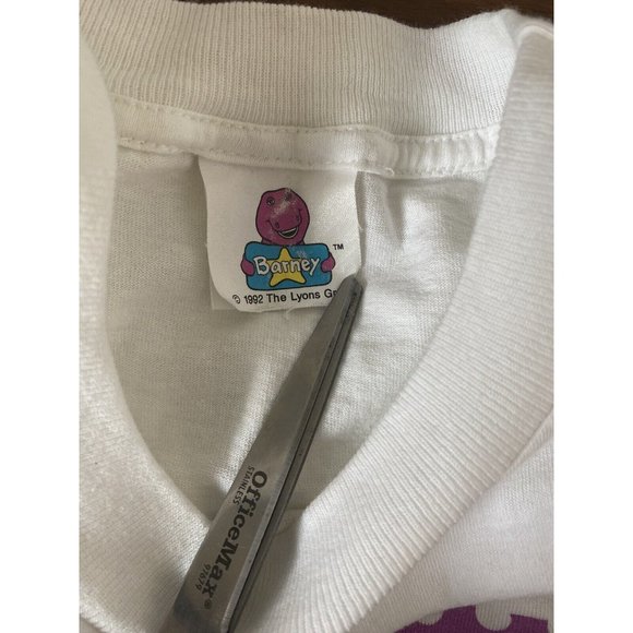 Vintage Barney Dinosaur Fan Club Member HTF Adult T Shirt L Single Stitch 1992 - Picture 11 of 12